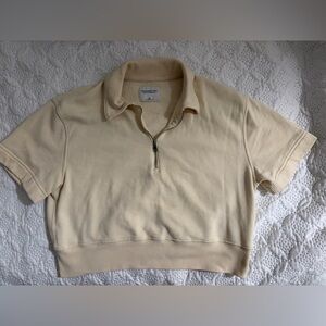 Abercrombie & Fitch Beige Zip-Up sweatshirt